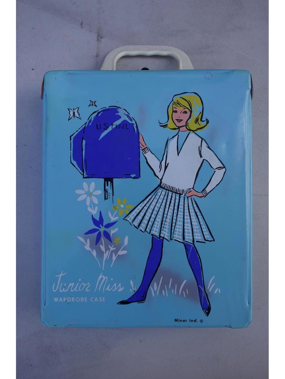 Vintage Junior Miss Wardrobe Case with Doll Clothes